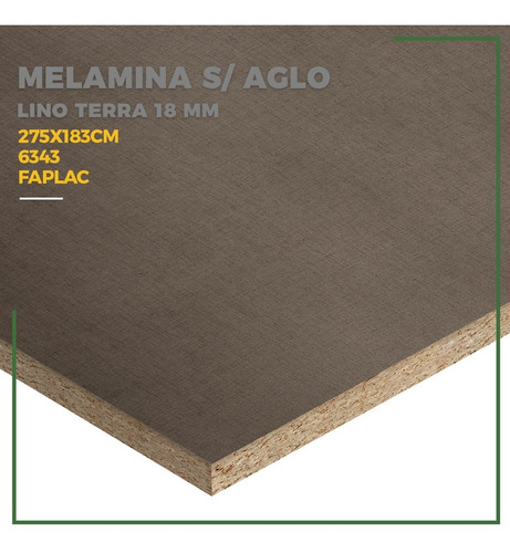Placa Madera Aglomerado 18 Mm 260 X 183 Mm Lino Terra Faplac