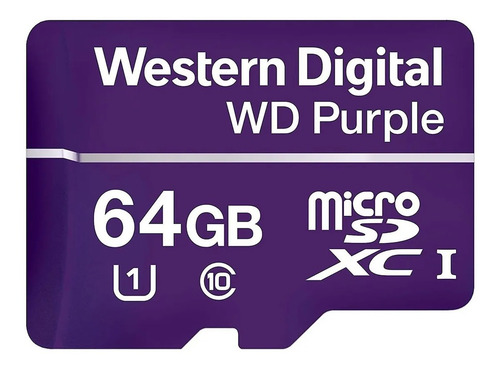 Imagen 1 de 4 de Tarjeta Micro Sdxc Western Digital Purple 64gb Clase 10