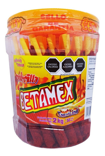 Banderilla De Tamarindo Betamex Vitrolero 2kg 50pz Michelada