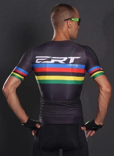 Imagem 4 de 9 de Camisa Ciclismo New Elite Ert Racing Campeao Mundial Preta