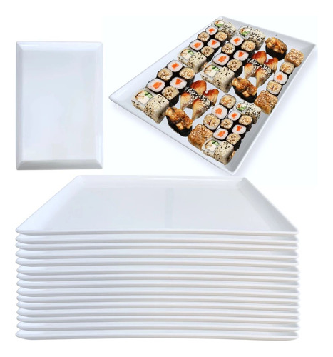 15 Pratos Para Restaurante Japonês Buffet 35 Cm Melamina