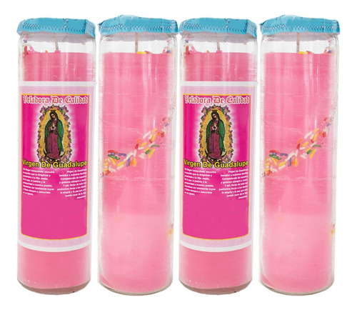 4 Veladoras Esotéricas Virgen De Guadalupe