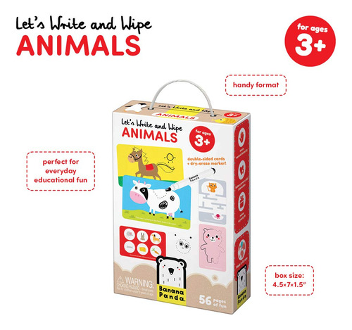 Banana Panda Lets Write Wipe Animals - Borrador En Seco