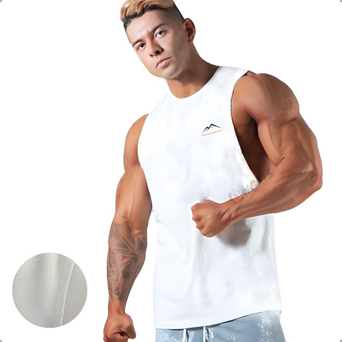 Camiseta Tank Top Corte Sin Mangas Hombre Gym Fittne Deporte
