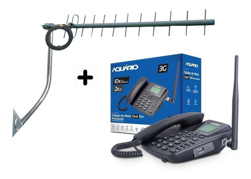 Kit Telefone De Mesa Rural Dual Chip 3g Pentaband Ca-42s 3g