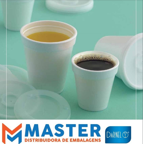Imagem 4 de 9 de Copo Termico Isopor 300ml Com Tampa C/1000