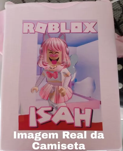 Camiseta infantil personalizada Com Nome vitória mineblox Roblox