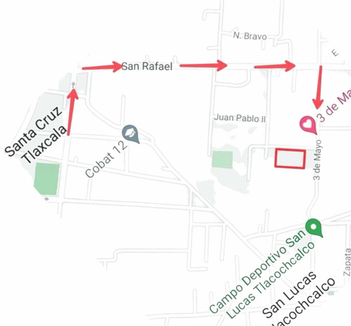 4 Últimos Lotes En Venta 140 M2 Y 150 M2 Santa Cruz Tlaxcala