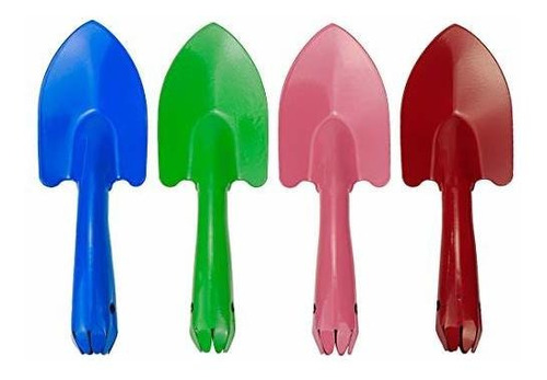 Bitray 4 Pcs Mini Trowel Set Colorful Metal Hand Shovel For