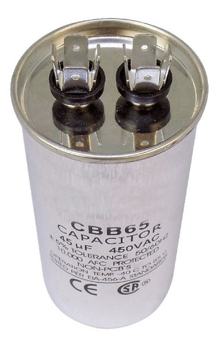 Kit Com 5 Capacitores De Partida Compressor 45uf 2 Terminais