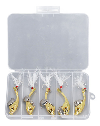 Isca De Pesca, 5 Peças De Metal Vib Lure Professional Rotati