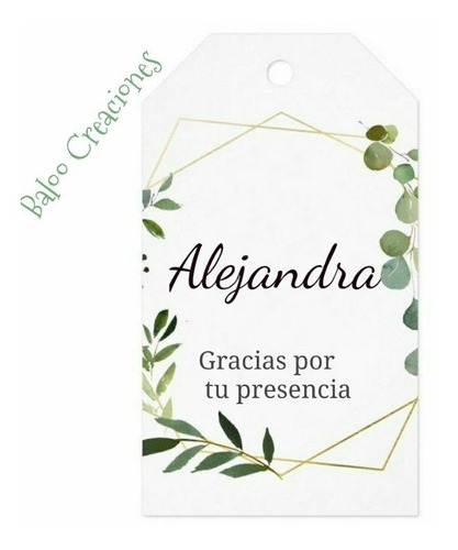 Tags Etiquetas Personalizados Para Tu Celebracion X20