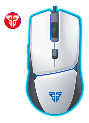 Fantech Mouse Gamer VX7 Crypto sensor Óptico Blue Wave Cor Branco