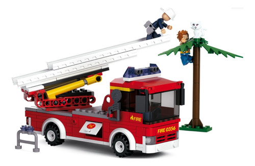Camión De Emergencia Escalera De Bomberos, Compatible Lego
