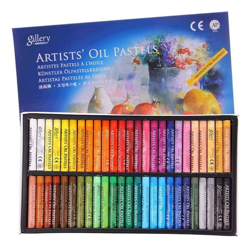 Mops-50 Crayones Suaves En Colores Pastel Al Óleo De 48 Colo
