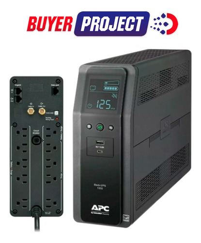 Ups Apc Br1350m2-lm 1350va 810w 10 Tomas Pantalla Lcd 120v