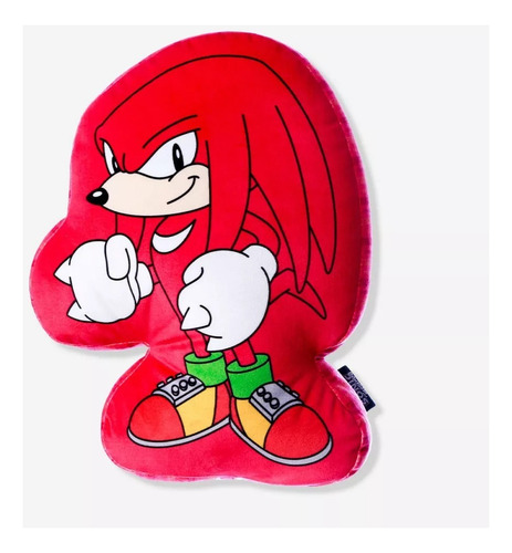 Almofada 3d Knuckles Ouriço Vermelho Aveludada Oficial Sonic