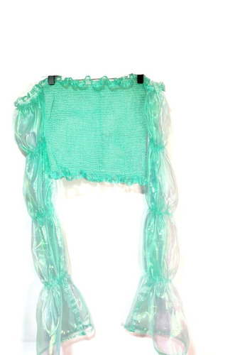 Crop Top Scrunchie Verde