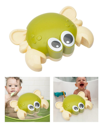 4 Juguete De Baño Para Niños, Cangrejo Mecánico, Verde