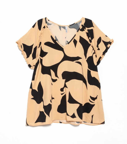 Imagen 4 de 8 de Blusa De Fibrana Estampada Talles Grandes/especiales