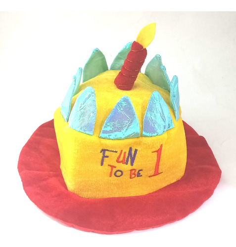 Sombrero  De Peluche Pastel Celebración 1 Año Colores