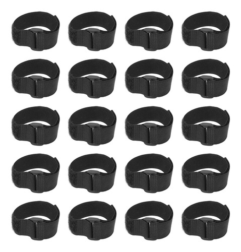 20 Bridas Para Cables Con Gancho Y Lazo, Reutilizables