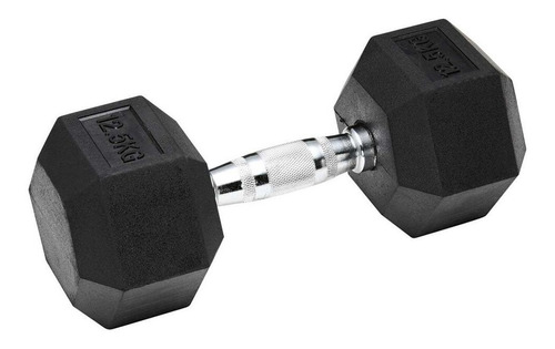 Mancuerna Hexagonal Engomada Cromada 12,5 Kg Dumbbell X Unid