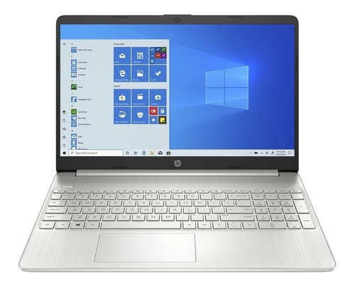 Notebook HP 15-dy2021nr plateada 15.6", Intel Core i5 1135G7  8GB de RAM 256GB SSD, Intel Iris Xe Graphics G7 80EUs 1920x1080px Windows 10 Home