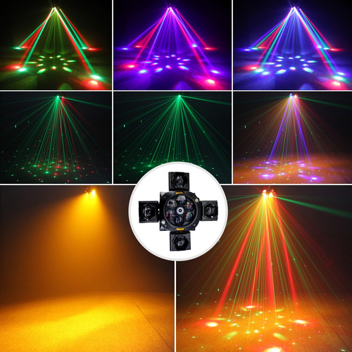 Cabeza Móvil De 4 Cabezales Bee Eye Led Beam Para Dj Discote