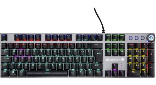 Imagem 1 de 1 de Teclado Gamer Mecânico Gpro K7 Rgb Rainbow Fortrek Full