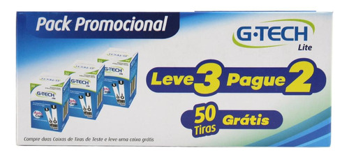 150 Tiras De Glicemia G-tech Lite Fita Para Medir Glicose