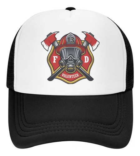 Gorra De Béisbol Ajustable Con Calavera De Bombero