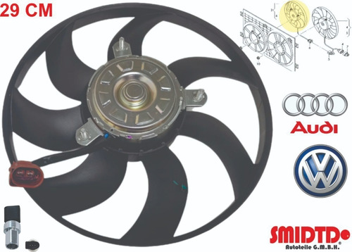 Motoventilador Aux T/siemens Sensor C/ac Vw Caddy 1.2 14-17
