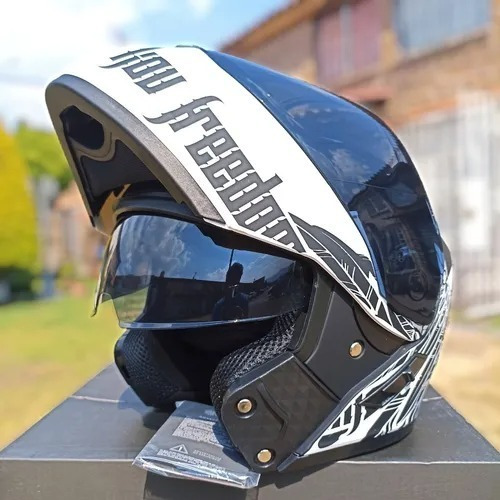 Casco Kov Estelar Freedoom Abatible Para Moto Con Luz Stop