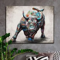 Comprar Cuadro- Toro Wall Street-decorativo-ultra Hd 100x70cm.