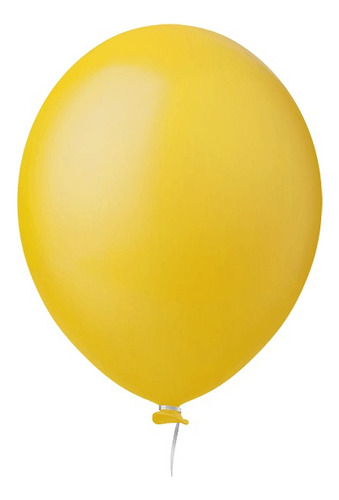 Balão Bexiga Redondo Tamanho 16 Polegadas 10 Uni Happy Day Cor Amarelo Liso