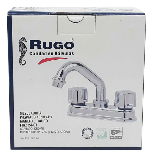 Mezcladora Lavabo 4 Pulgadas C/ Cubierta De Latón 24ct Rugo Plateado