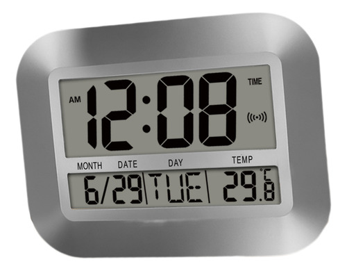 Reloj De Pared Digital Lcd Grande Con Termómetro Y Despertad
