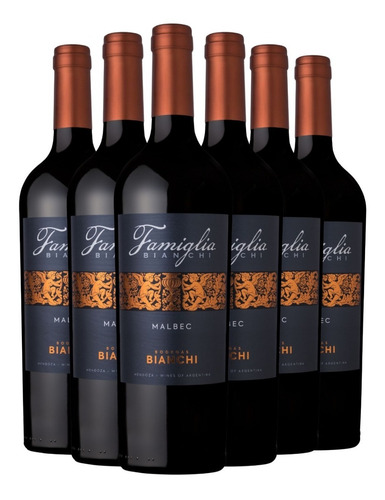 Imagen 1 de 10 de Vino Famiglia Bianchi Malbec Caja X 6 X 750ml.