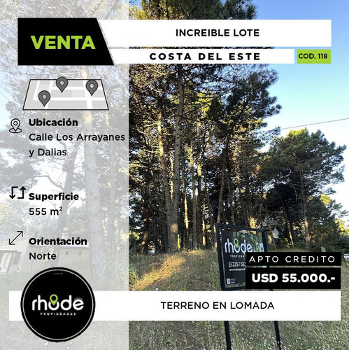 Amplio Terreno A La Venta En Costa Del Este - Los Arrayanes Y Las Dalias