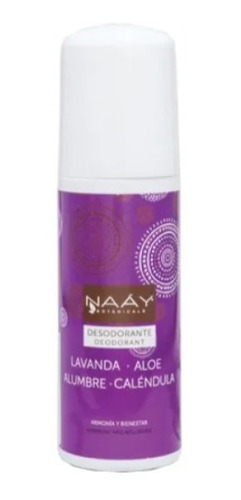 Desodorante Alumbre Con Aceite Esencial Lavanda Naay 75 Ml