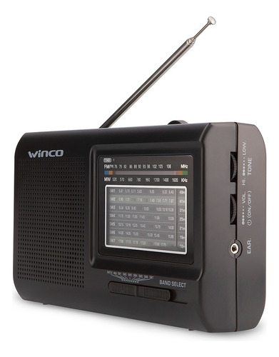 Radio Winco W-2005 Portatil Am Fm Pilas O Cable Analógica Ep