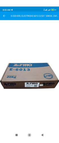 Electrodos 6013 3/32 Zafiro