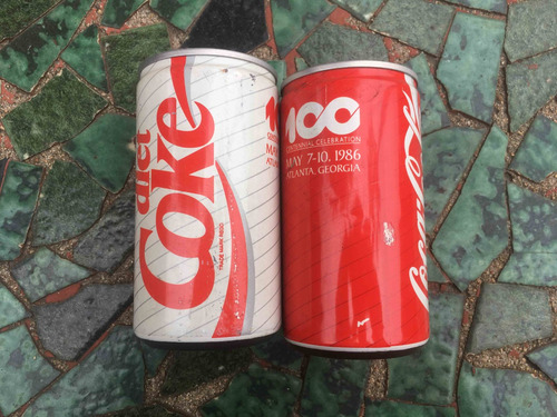 Lote 2 Latas Coca-cola Celebración Centenario Georgia 1986 (Usado)