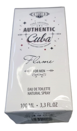 Authentic Cuba Flame Edt 100ml Spray Caballero