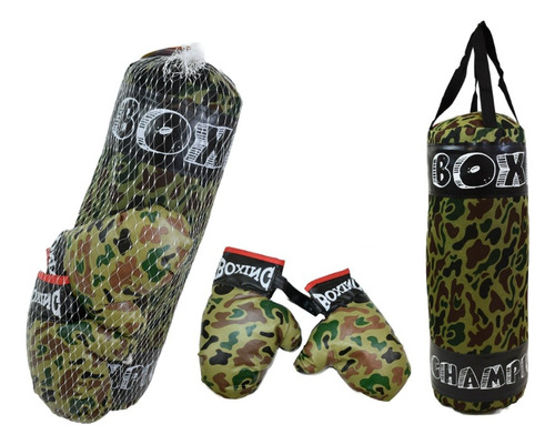 Set De Boxeo Infantil Camuflado 54 X 17 X 17 Cm