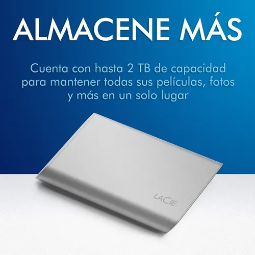 externo LaCie Portable SSD STKS2000400 STKS2000400 2TB plata lunar
