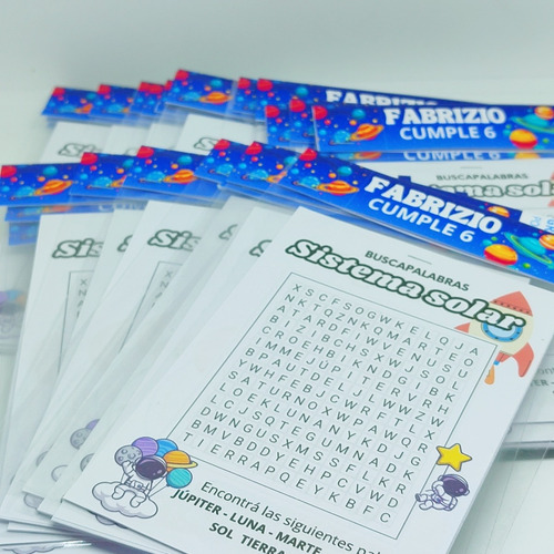 30 Blocks Sopas De Letras Souvenir Cumple Sistema Solar