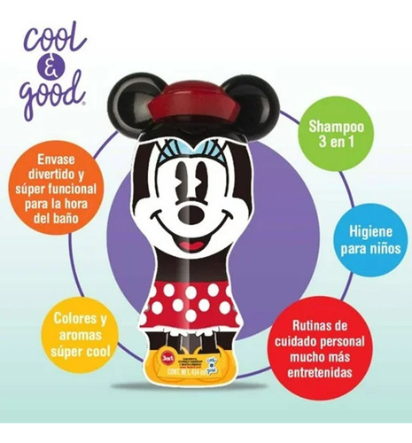 Set Shampoo Mickey & Minnie Disney Aroma Bubble Gum 3 En 1