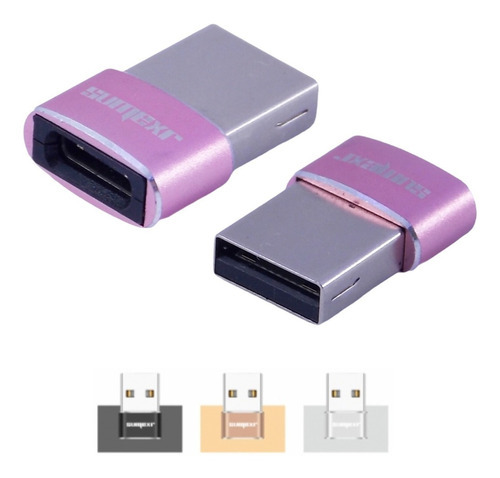 Adaptador Usb Tipo C Fêmea Macho Para Cabo iPhone 11 12 13 X Cor Rosa